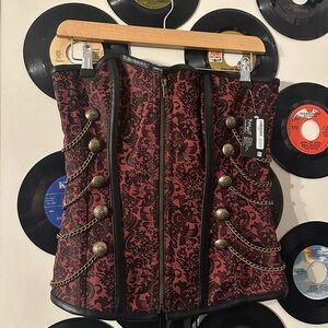 Burgundy corset